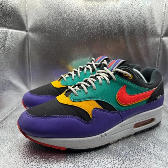 Size 10.5 Nike Air Max 1 SE Windbreaker 2019 Lace-Up Mens Sneaker‎ AO1021-023 - Picture 6 of 10